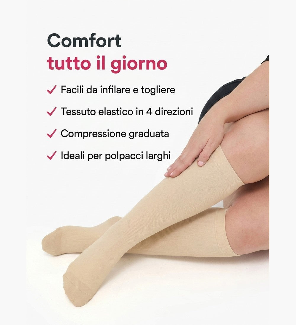 CALZE A COMPRESSIONE HALCYON IN FIBRA DI BAMBÙ