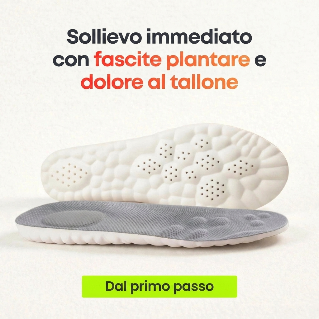 SOLETTE HALCYON DI SCARICO PER FASCITE PLANTARE E DOLORE AL TALLONE